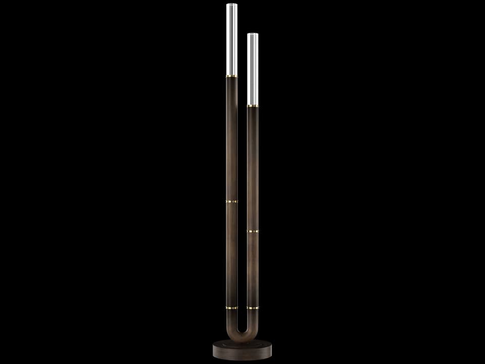 Antonia 2-Light Integrated LED Floor Lamp in Bronze