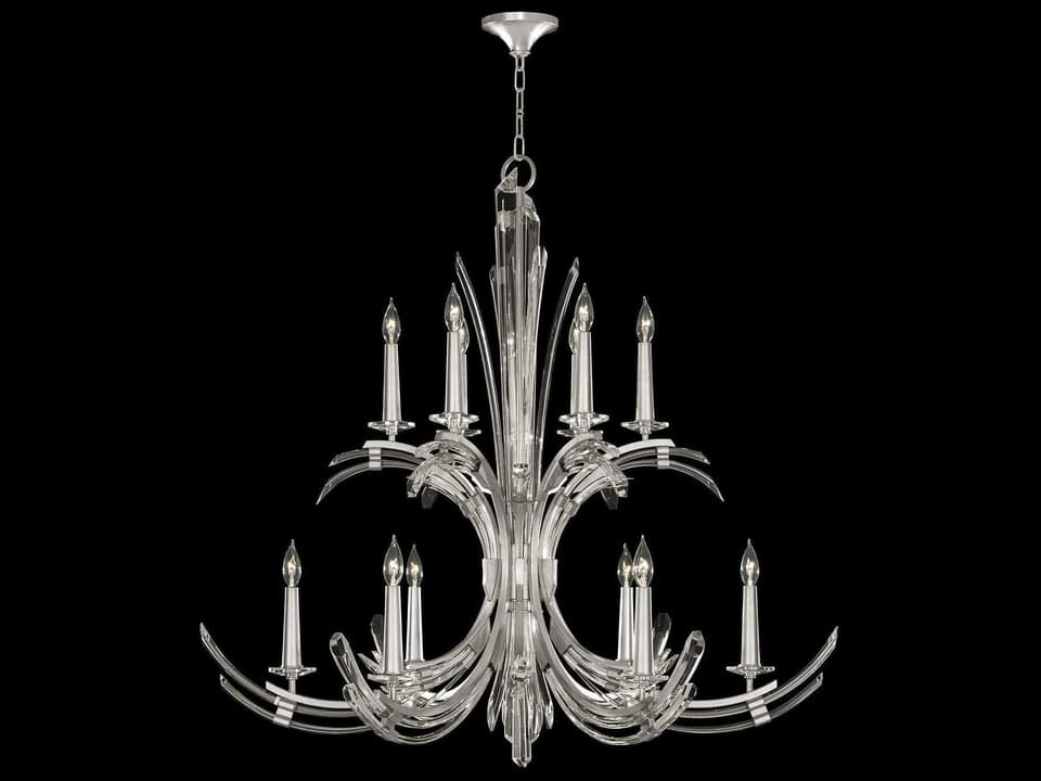 12-Light Trevi Candelabra Chandelier with Crystal Accents