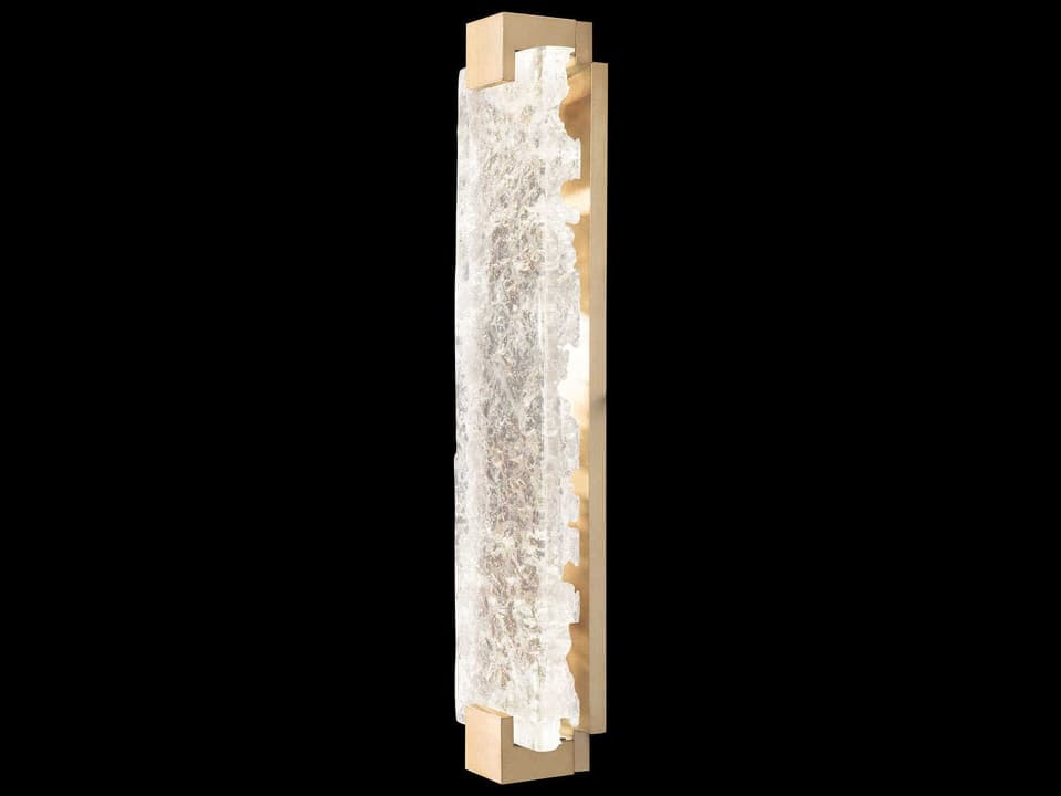 Terra 2-Light Gold Wall Sconce with Studio Glass