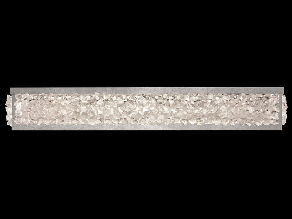 Arctic Halo 1-Light Silver Crystal Glass Vanity Light
