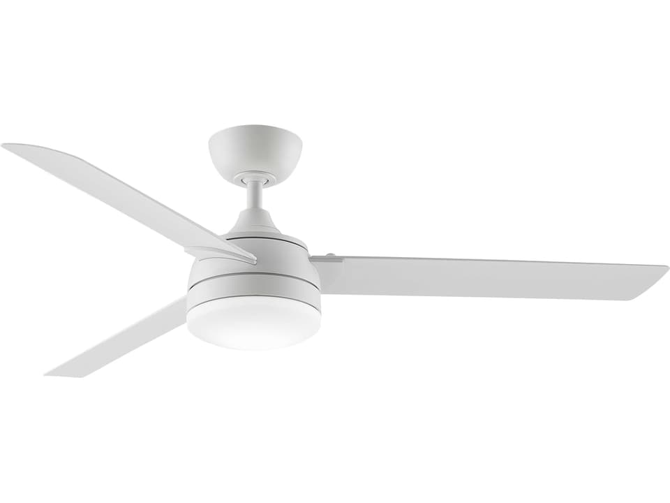 Xeno Wet 56-Inch 3-Blade Outdoor Ceiling Fan with LED Light Kit in Matte White