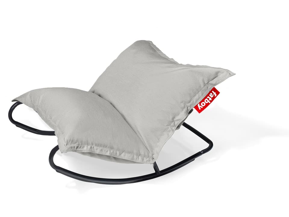 Original Slim Bean Bag Chair Rock 'n Roll Rocker Bundle in Mist