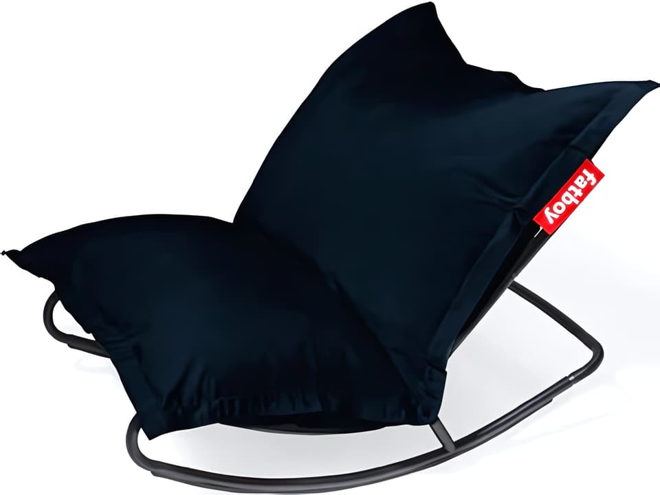 Original Bean Bag Chair Rock 'n Roll Rocker Bundle in Dark Ocean