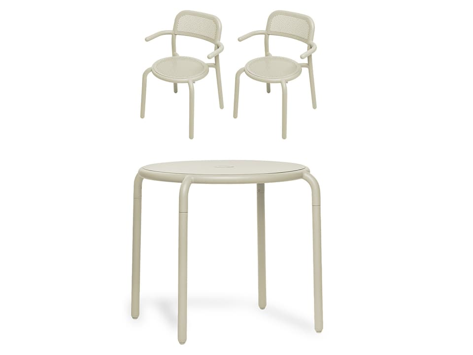 Toni Bistro Set with Armchairs in Desert