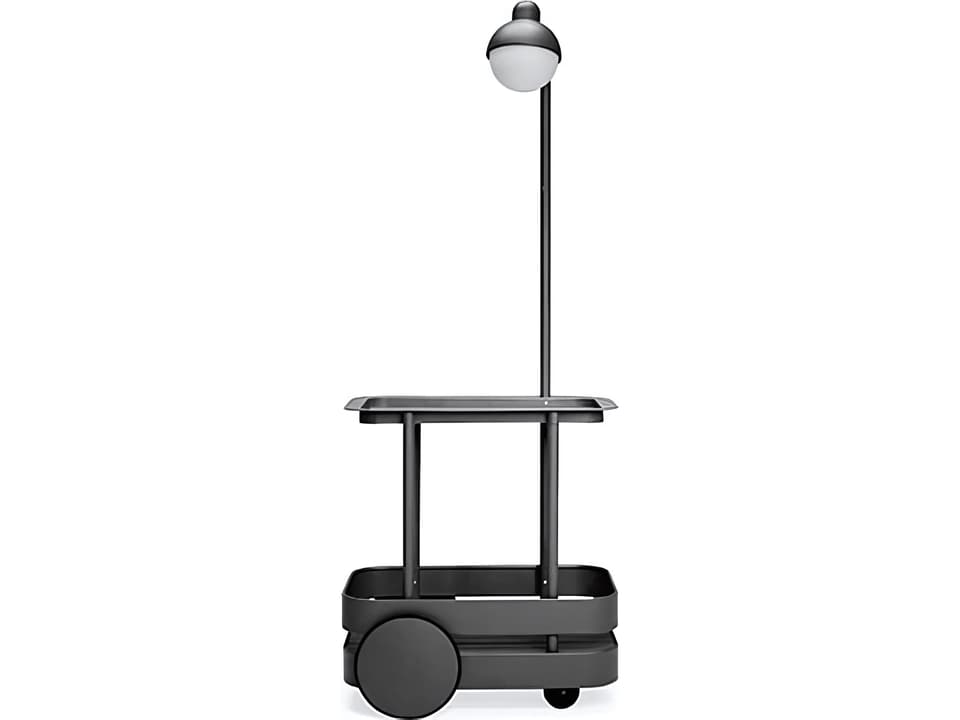 Jolly Trolley Lighted Bar Cart in Anthracite