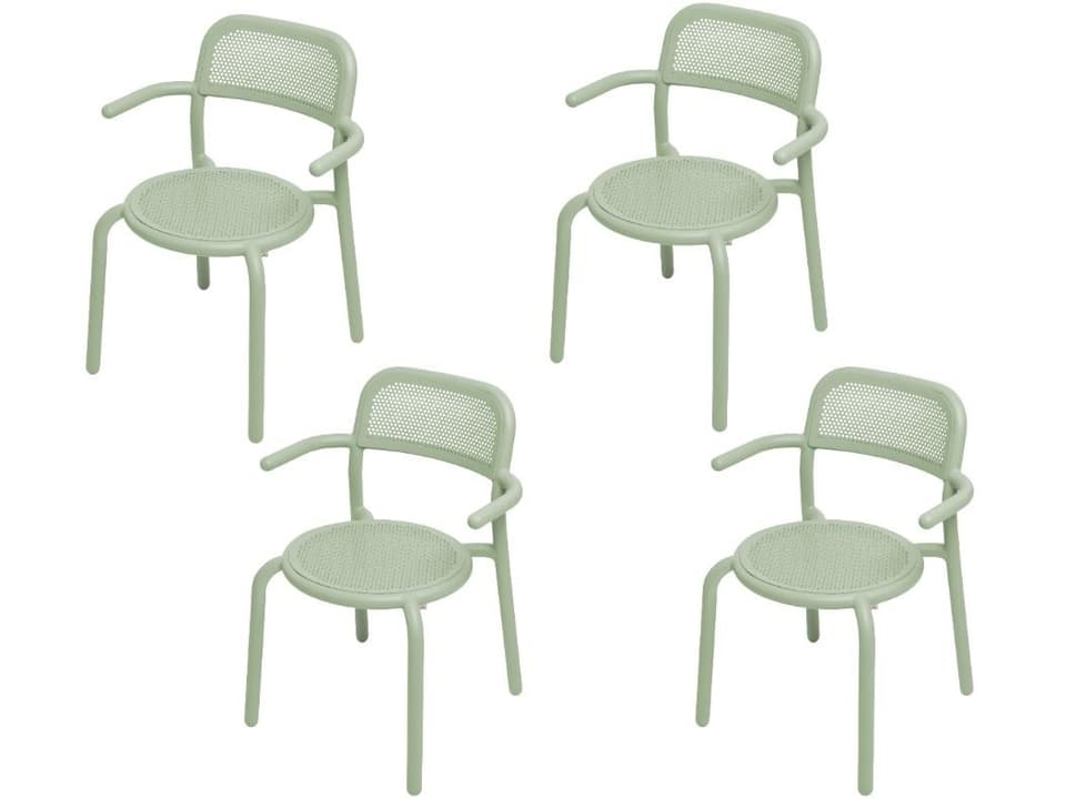 Toni Armchair Set (4 Pcs) Mist Green Chair