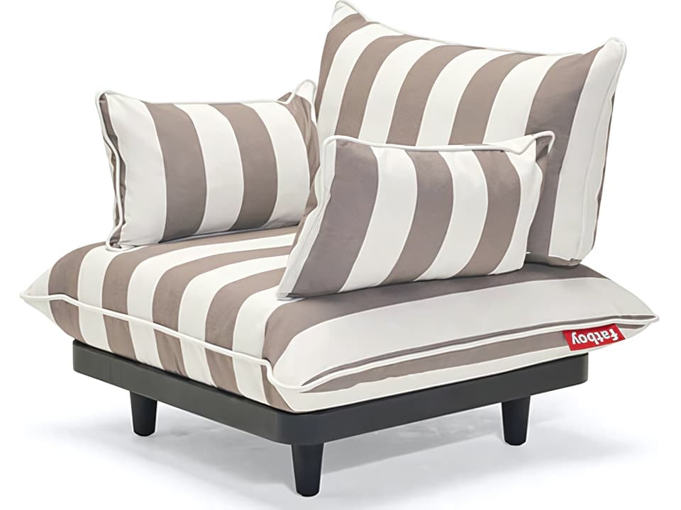 Paletti Lounge Chair in Stripe Cacao