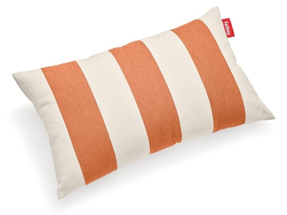 King Pillow Stripe Orange Cream Pillow
