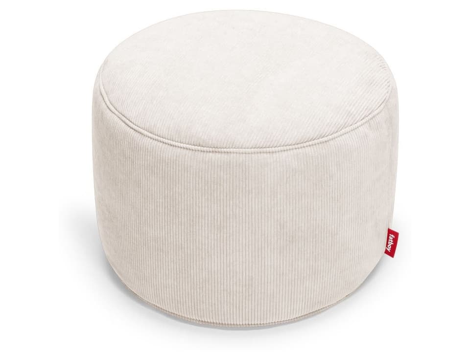 Point Recycled Cord Pouf Ottoman in Cream
