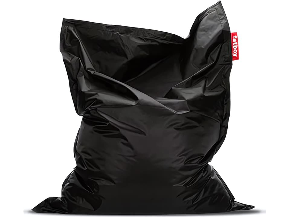 Original Slim Nylon Bean Bag Chair in Black