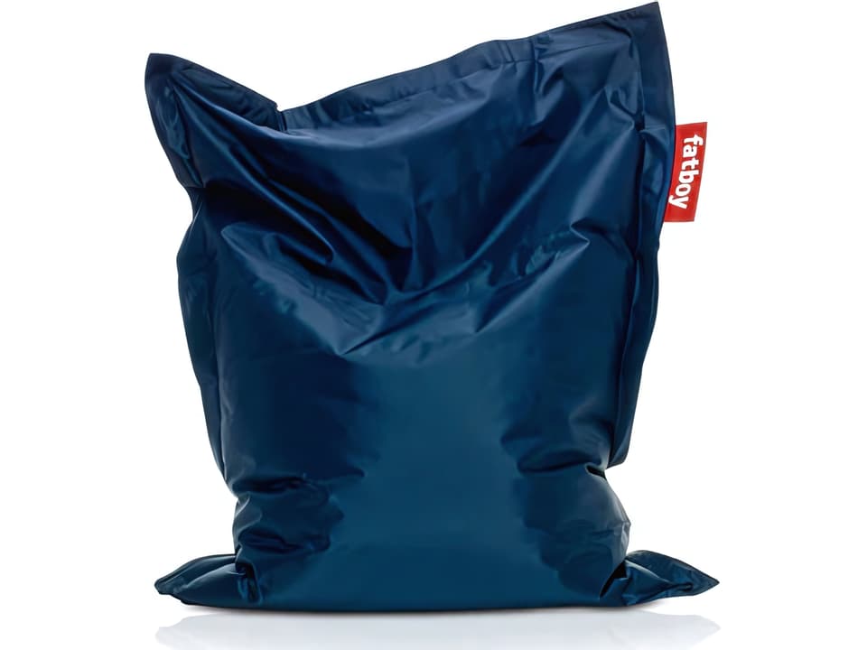Original Slim Nylon Bean Bag Chair in Blue