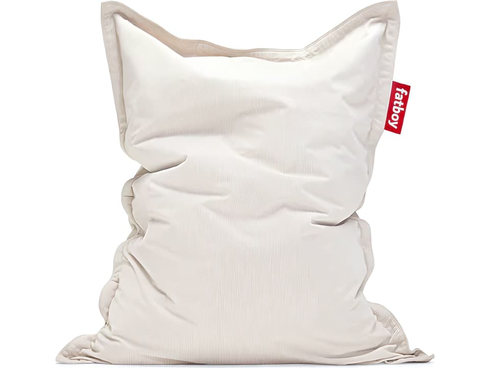 Original Slim Recycled Cord Bean Bag Chair in Cream