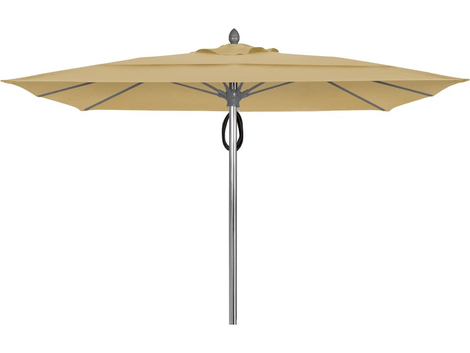 Riva 10-Foot Square Outdoor Umbrella with Pulley and Pin Lift