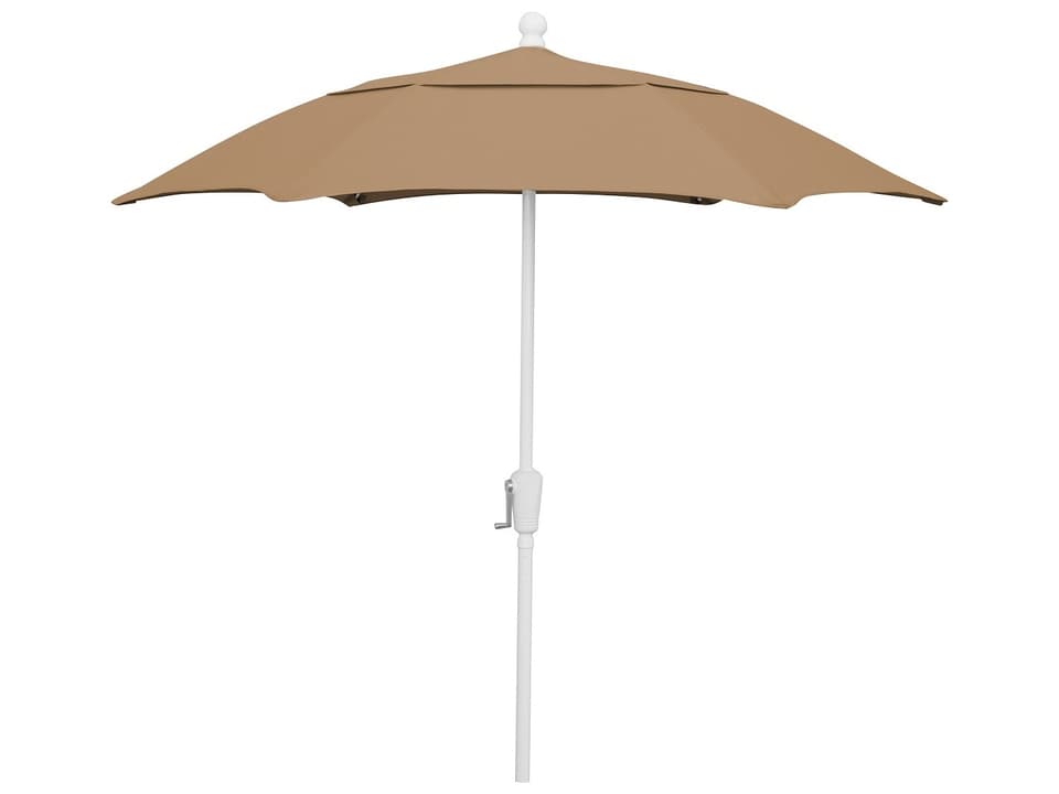 Home Collection 7.5-Foot Hexagon Patio Market Umbrella with Crank Lift and Tilt