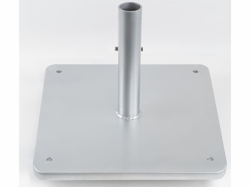 Steel Silver 85 lb 24 Inch Square Umbrella Base