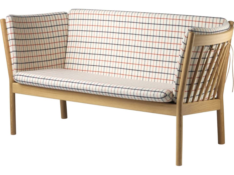 J148 Red Diced Upholstered Loveseat