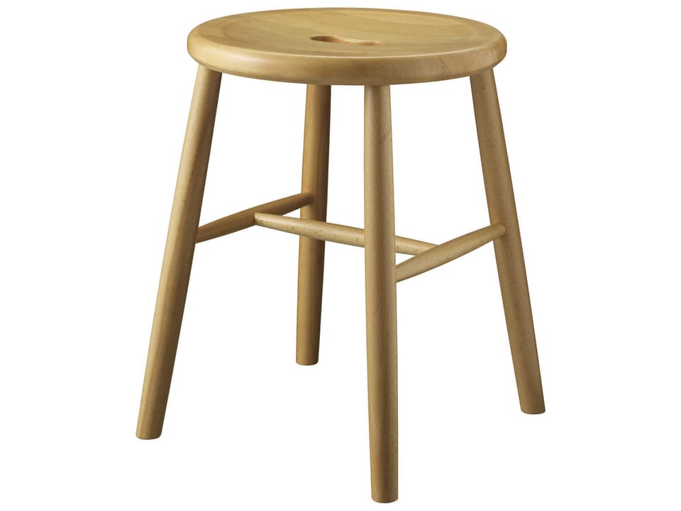 J27 Natural Beige Accent Stool