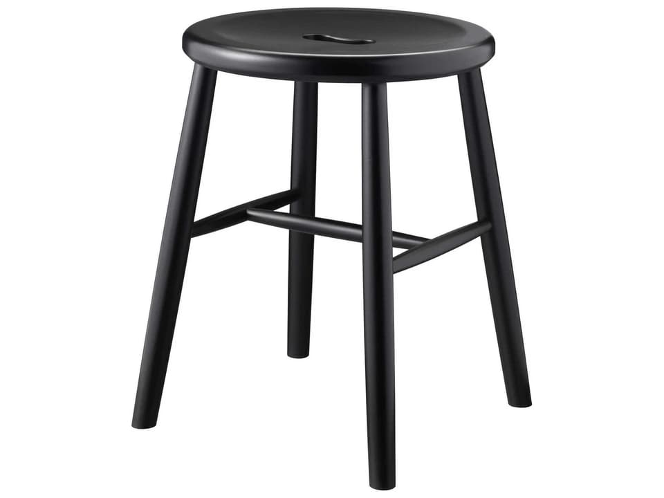 J27 Jet Black Accent Stool