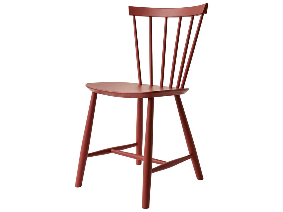 J46 Beech Wood Red Armless Dining Chair
