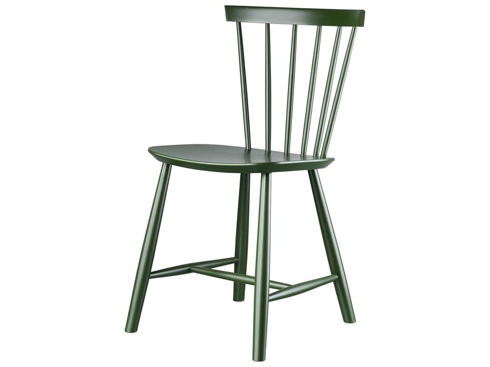 J46 Beech Wood Green Armless Dining Chair