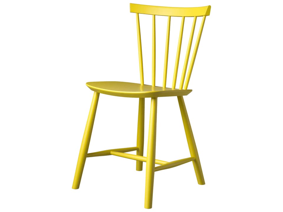 J46 Beech Wood Yellow Armless Dining Chair