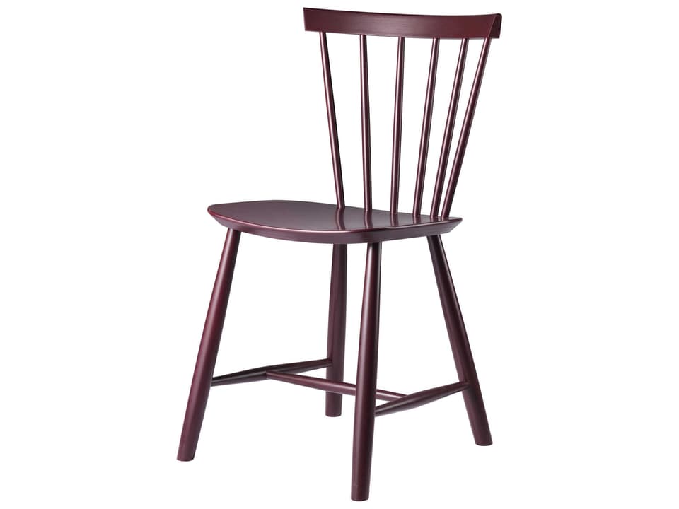 J46 Beech Wood Red Armless Dining Chair