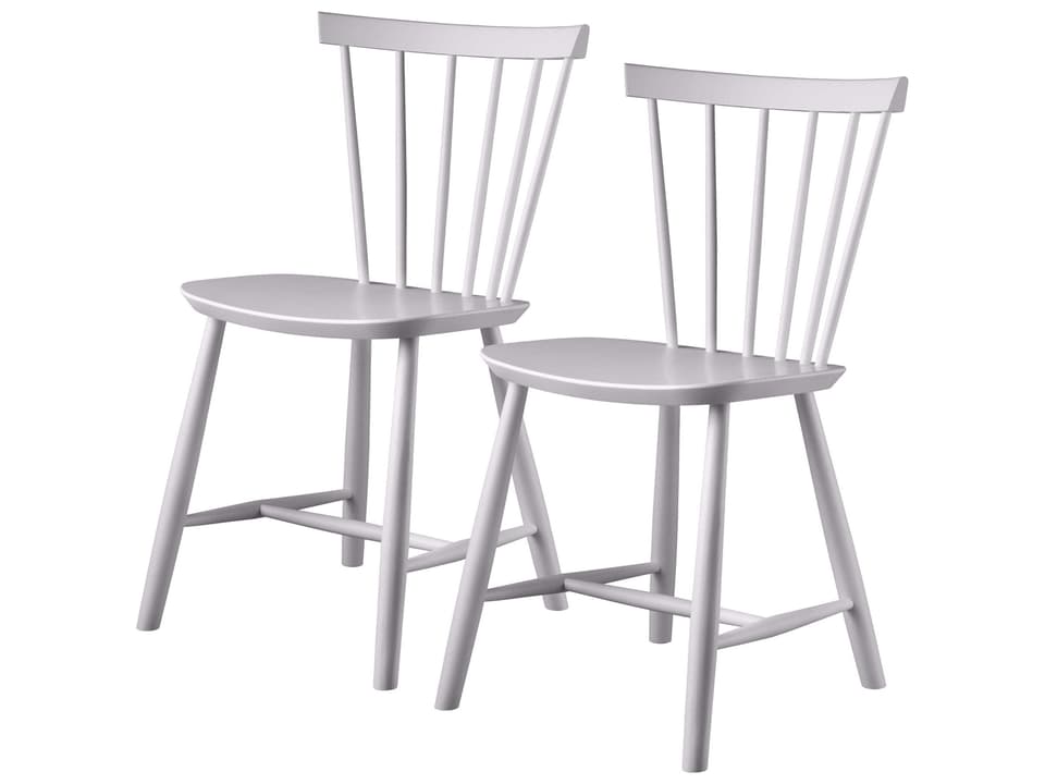J46 Beech Wood Purple Armless Dining Chair Set of 2