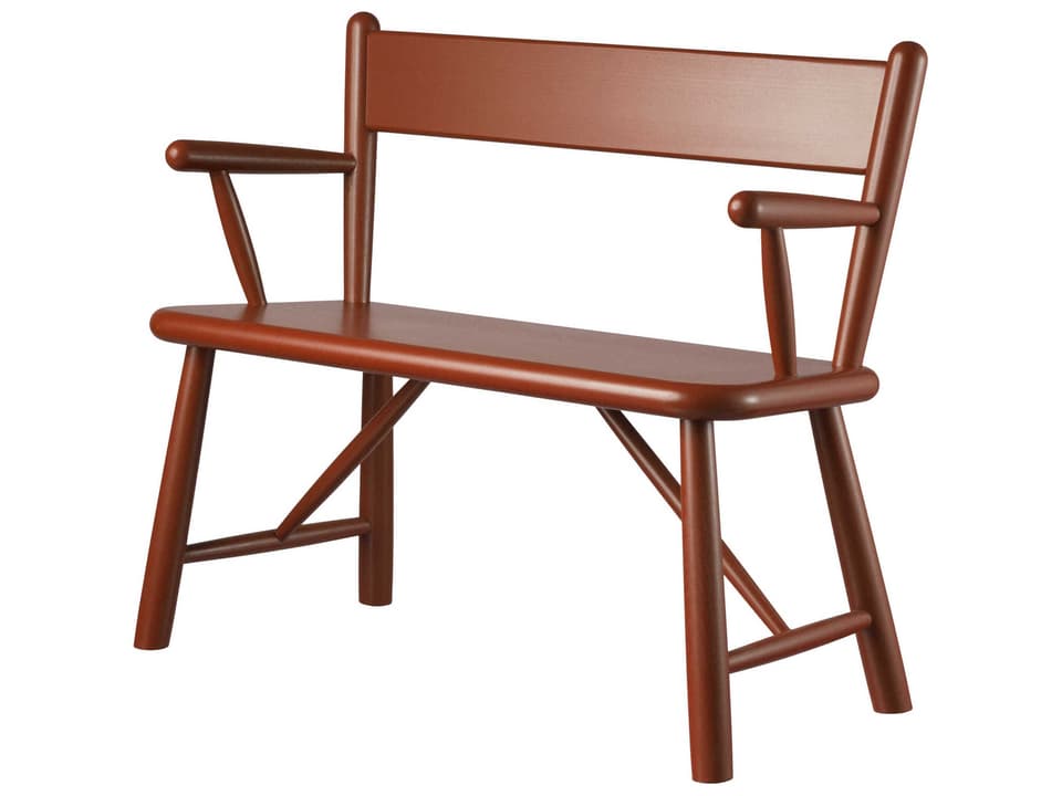 Children Red Accent Bench