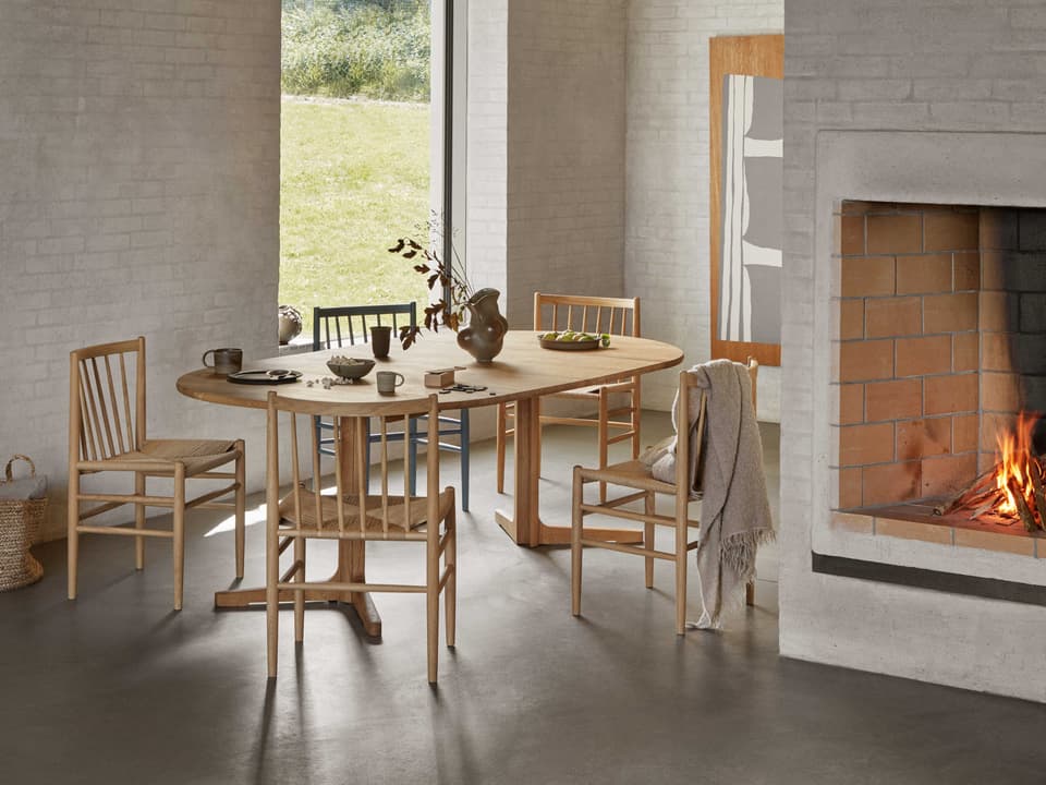 Ry Oak Wood Dining Room Set