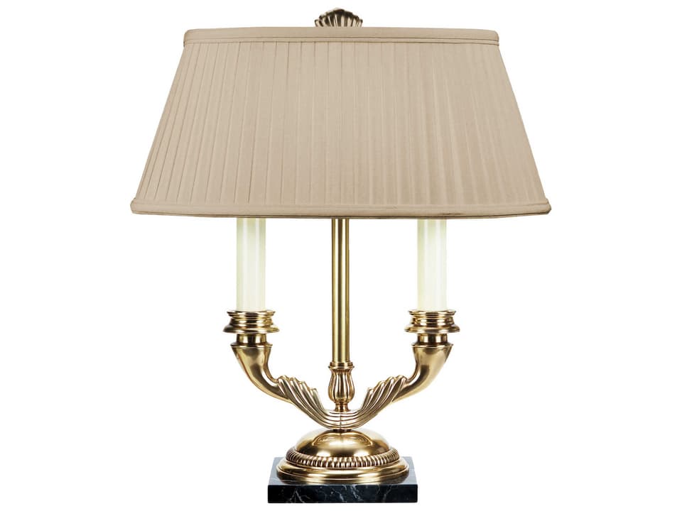 Trevor Gold Beige Silkette Brass Table Lamp