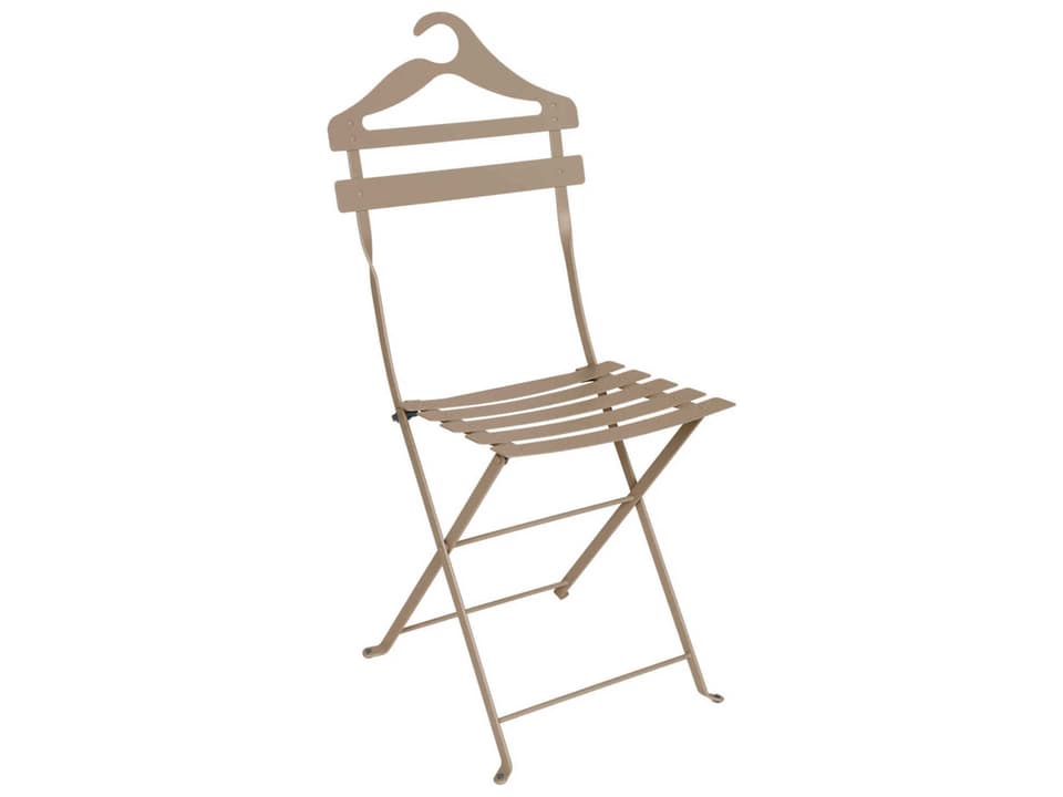 Bistro Valet Steel Folding Dining Chair with Coat Hanger