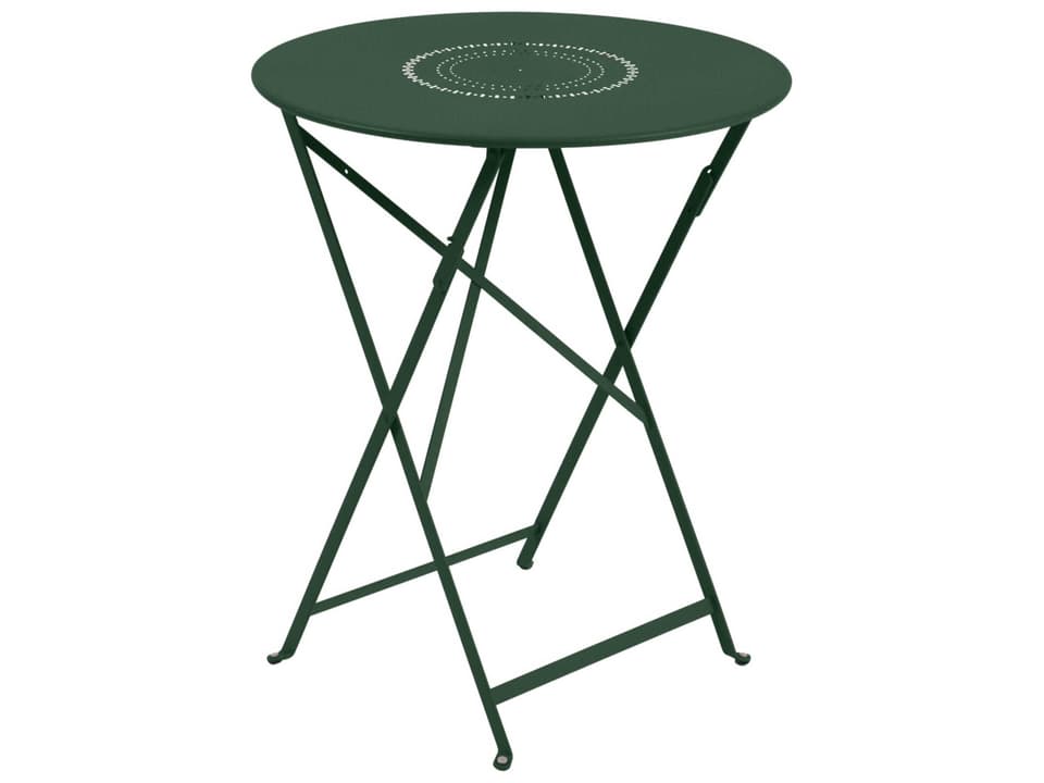 Floreal 24-Inch Round Folding Dining Table with Umbrella Hole