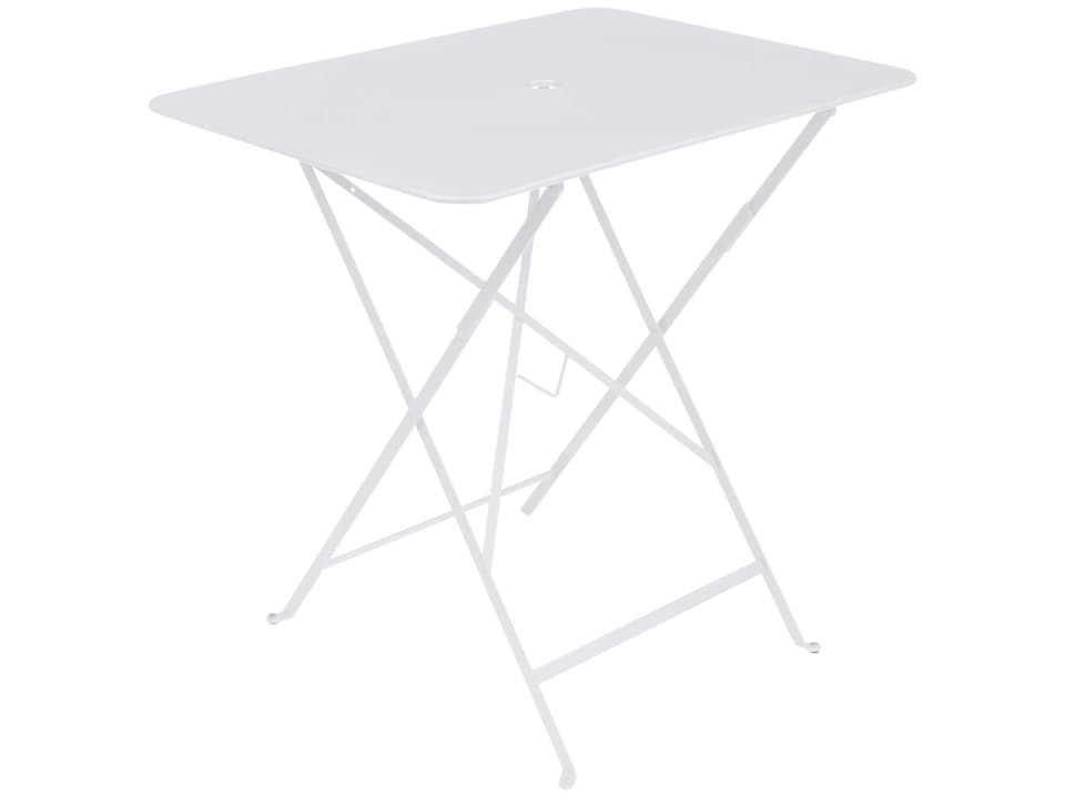 Bistro Rectangular Folding Dining Table with Umbrella Hole