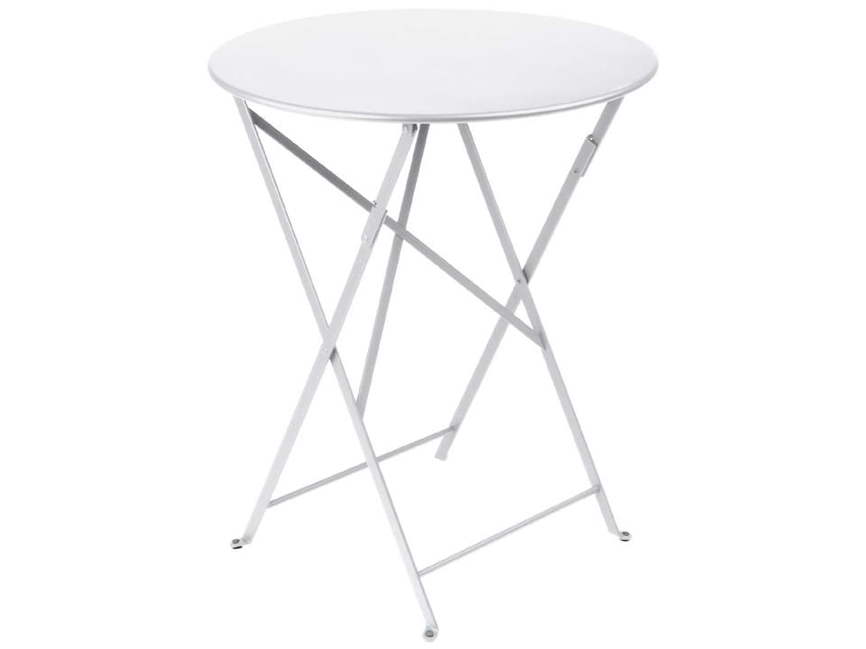 Bistro 24 Inch Round Folding Table in Steel