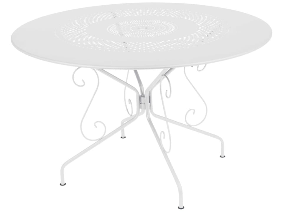 Montmartre 46-Inch Round Steel Dining Table with Umbrella Hole