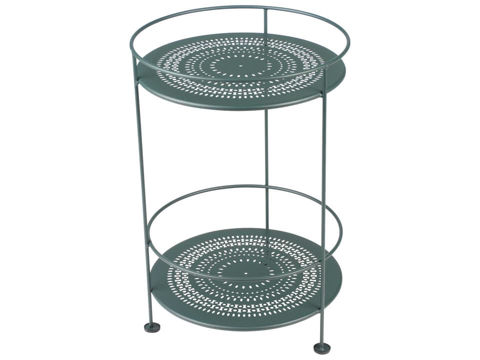 Guinguette Round Perforated Steel End Table