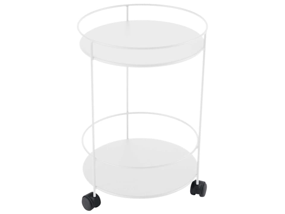 Guinguette Round Steel Wheeled Side Table