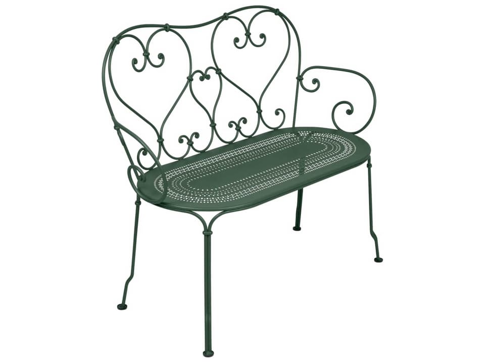 1900 Hand-Forged Steel 2-Seater Outdoor Bench
