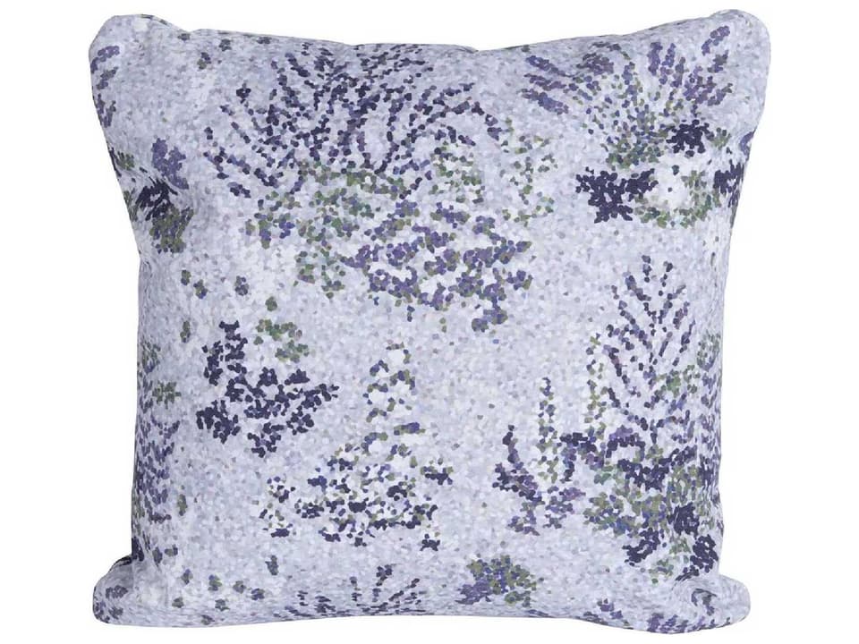Bouquet Sauvage Pixels Outdoor Pillow in Marshmallow