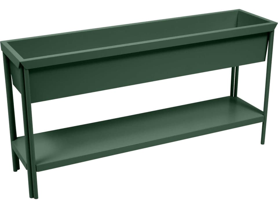 Terrazza Steel Planter 47-Inch with Shelf