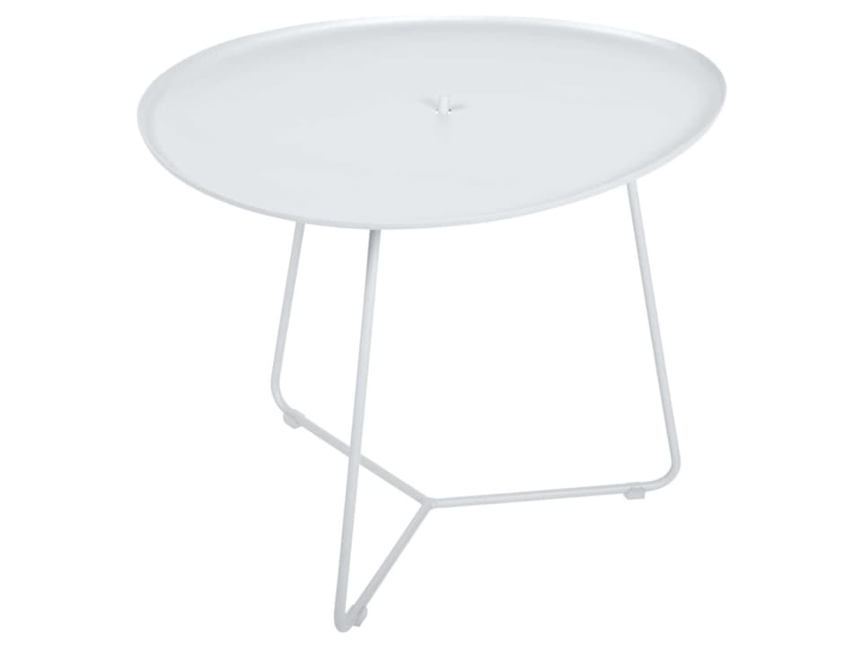 Cocotte 22-Inch Oval End Table with Removable Aluminum Tray