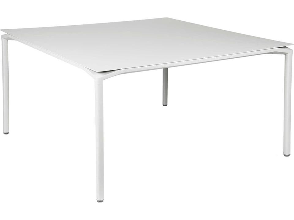 Calvi 55-Inch Square Dining Table in Aluminum