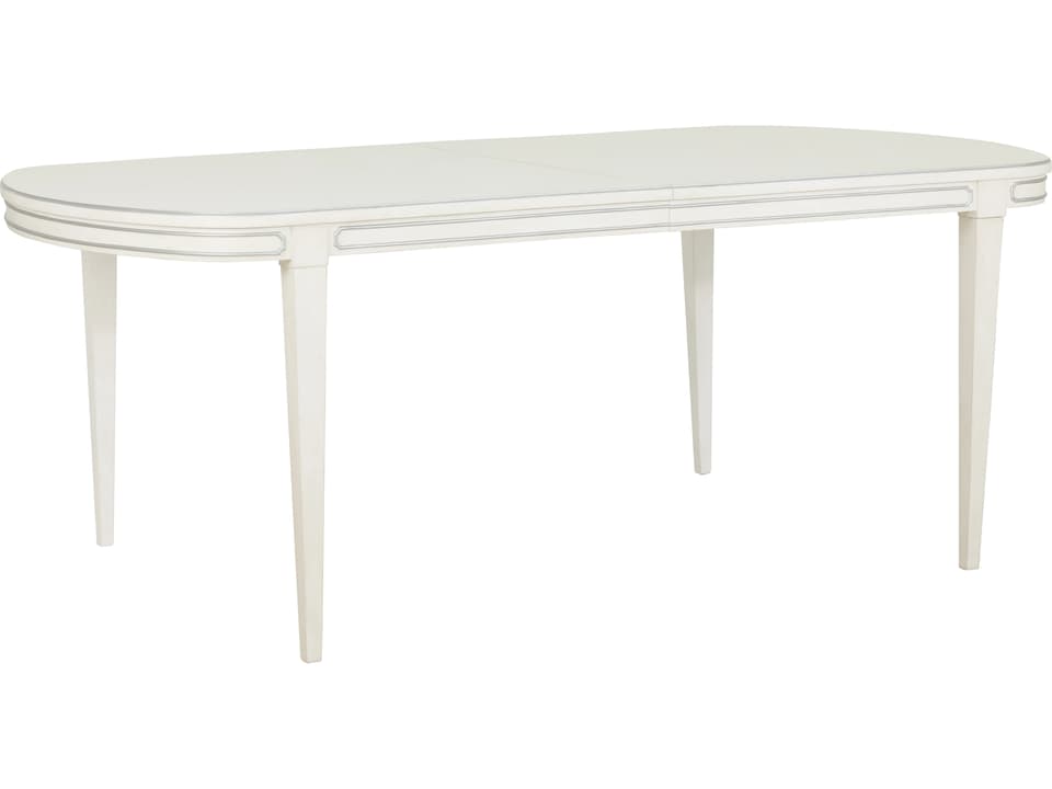 Camille Oval Extendable Dining Table in Linen Finish