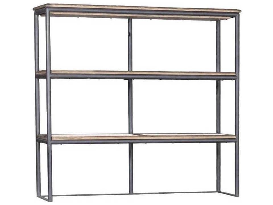 Arcadian Lateral File Deck Hutch Burnished Oak with LED Lighting