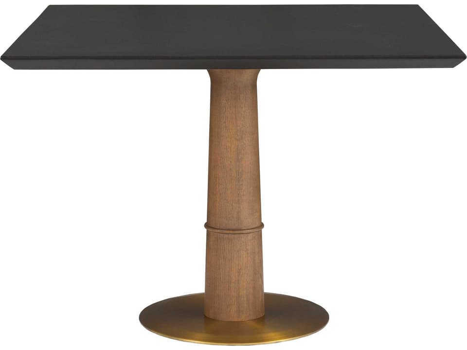 Provence Square Wood Sandstone Midnight Dining Table