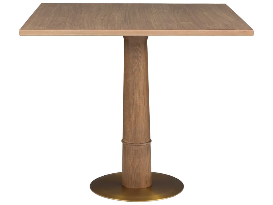 Provence Square Wood Sandstone Walnut Dining Table