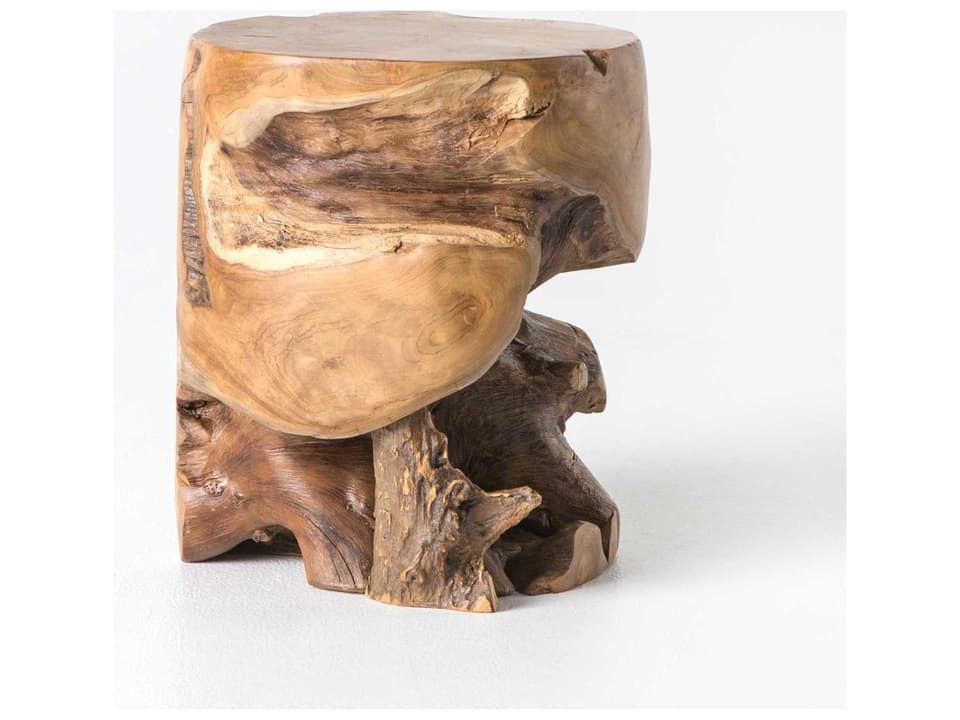 Globetrotter Outdoor Aged Natural Teak Stool