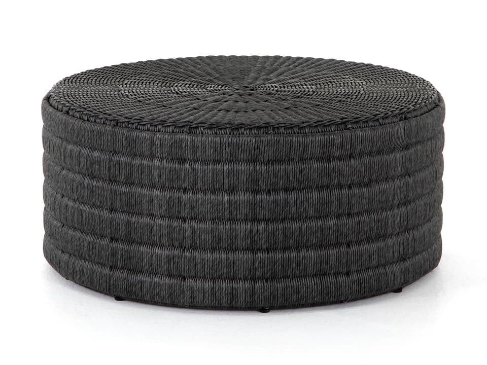 Grass Roots Madura Round Coffee Table in Vintage Coal