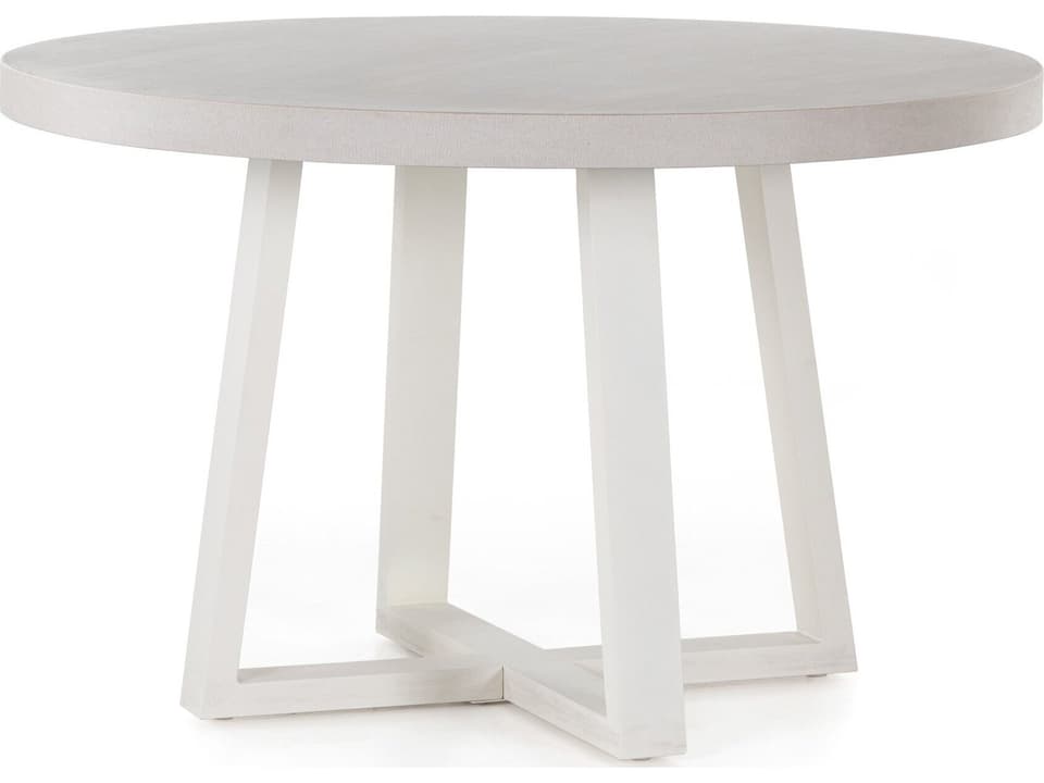 Globetrotter Outdoor Natural White / Sand Resin Metal Stone Teak Round Dining Table