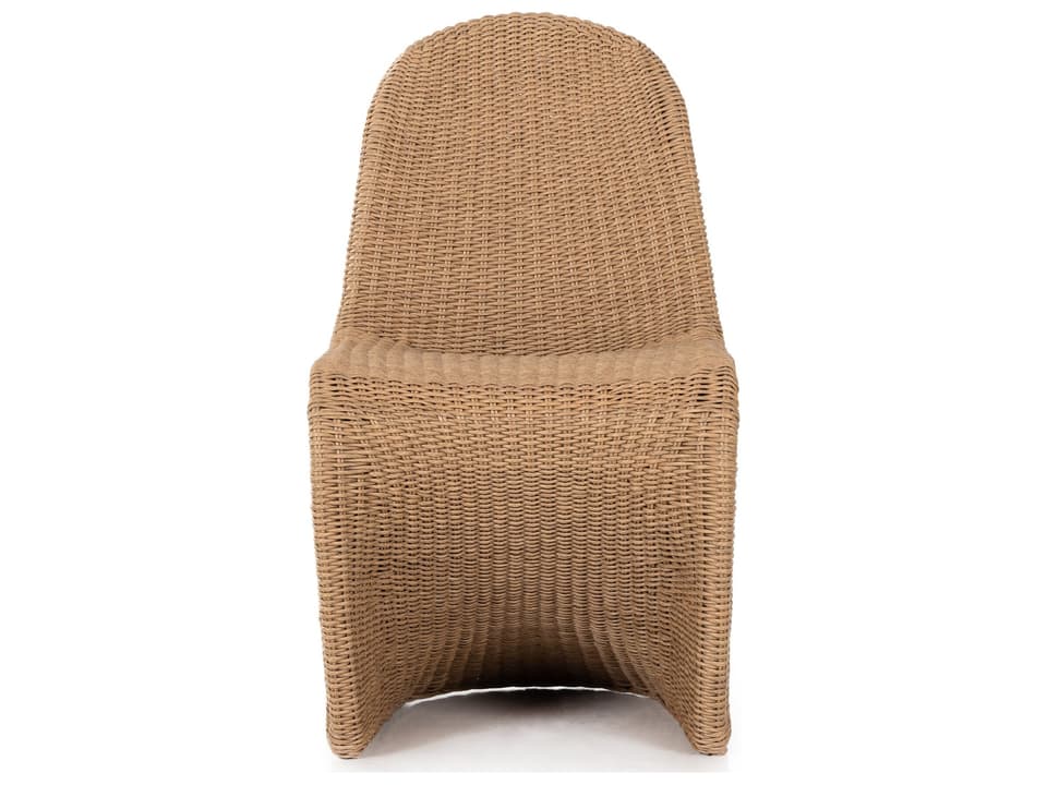 Grass Roots Portia Polyethylene Wicker Dining Chair in Vintage Natural